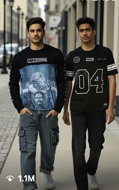AI-generated streetwear reel · 1.1M Instagram views