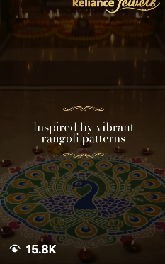 Reliance Jewels reel · Inspired by vibrant rangoli patterns · 15.8K Instagram views