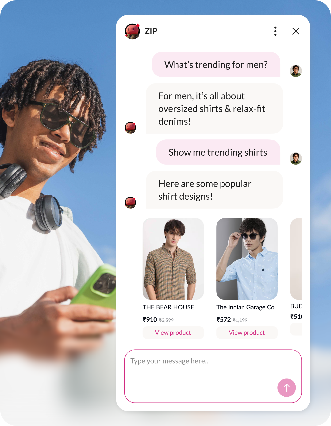 ZIP Commerce Agent on AJIO