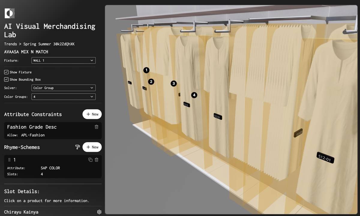 VM pool fixture assignment · Virtual fixture editor with table display options.