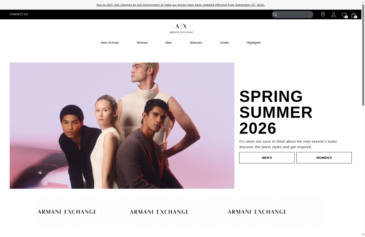 Armani Exchange storefront