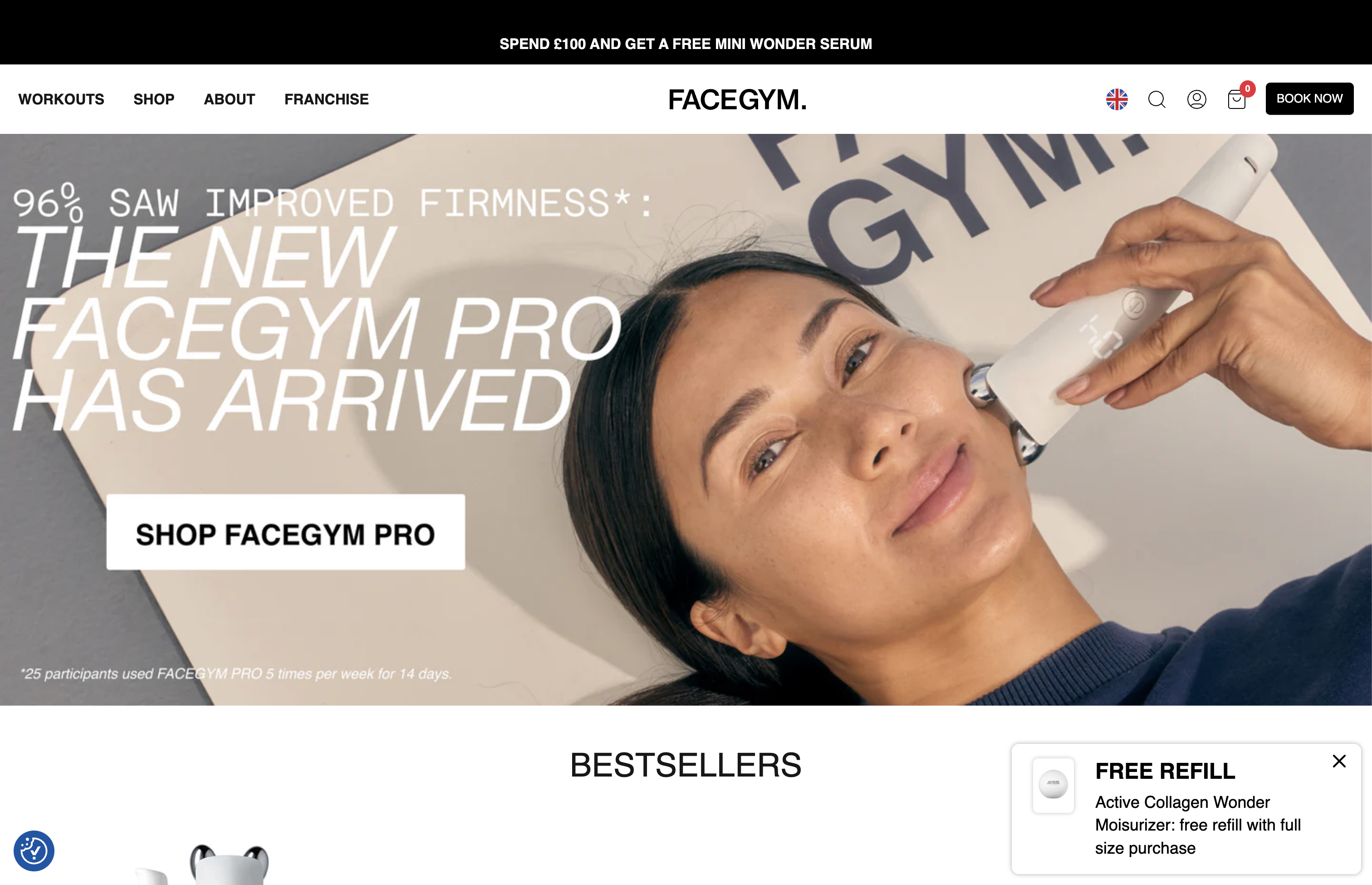 Facegym storefront