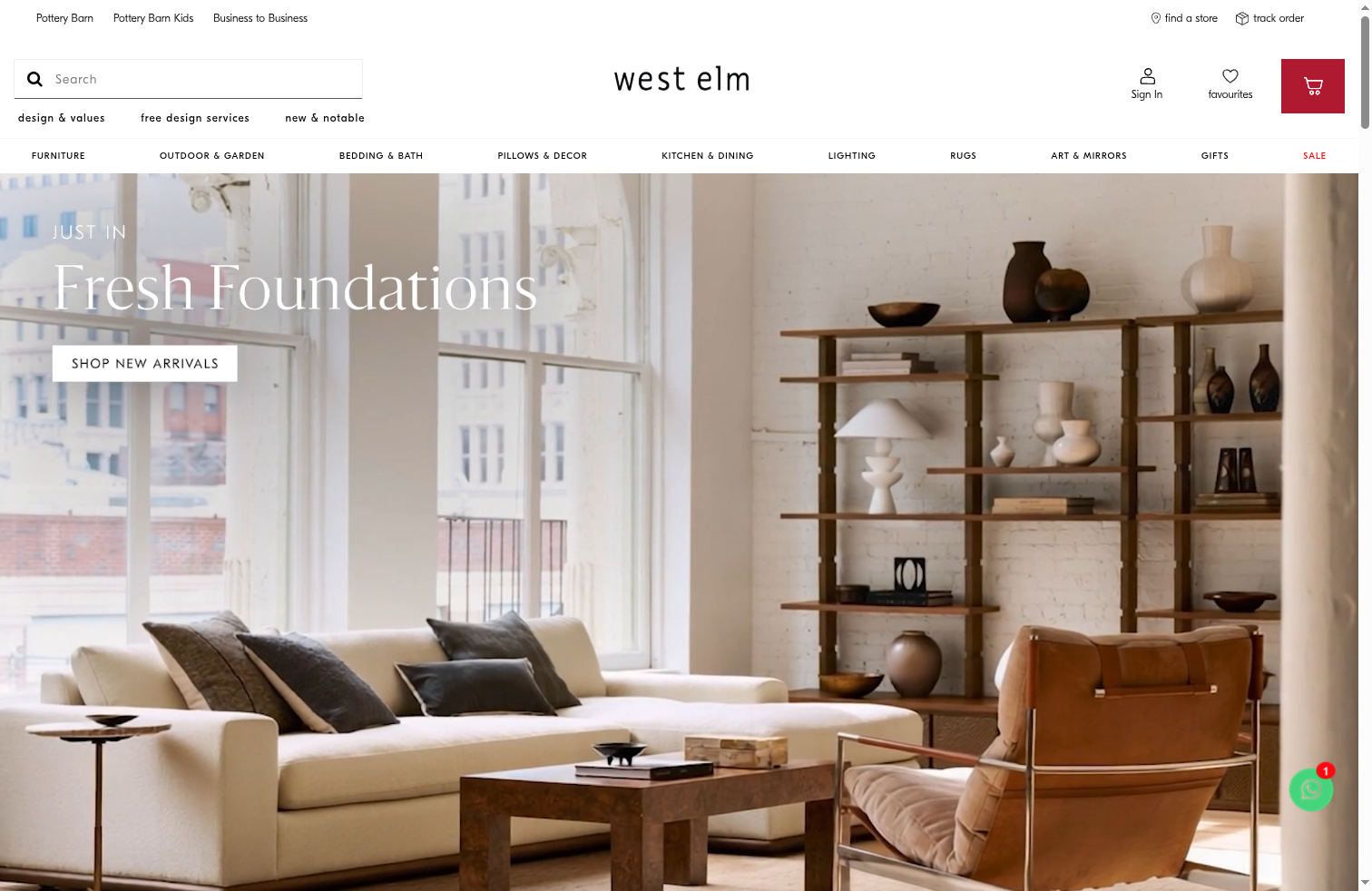 West Elm storefront